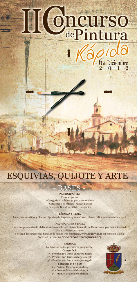 II  Certamen de Pintura Rápida «Esquivias,. Quijote y Arte, Año 2012.